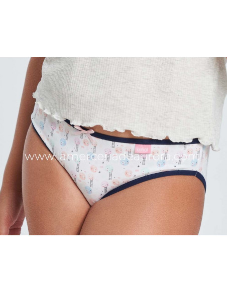 Braguitas algodón niña Good night (3 uds) de Kehat