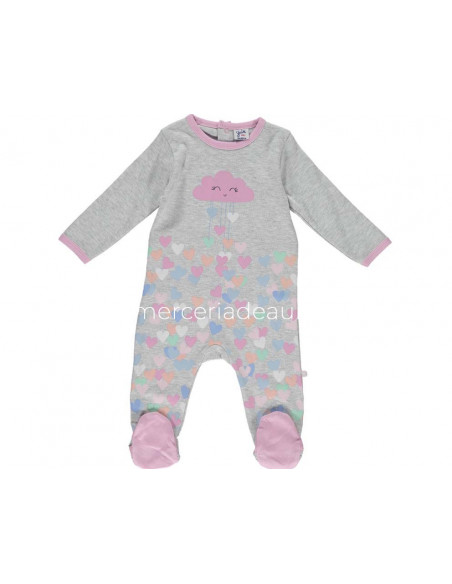 Pelele bebé invierno Corazones de Yatsi