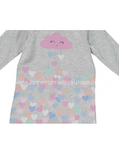 Pelele bebé invierno Corazones de Yatsi