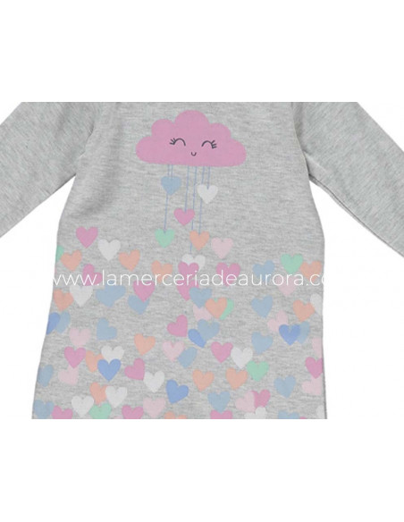 Pelele bebé invierno Corazones de Yatsi