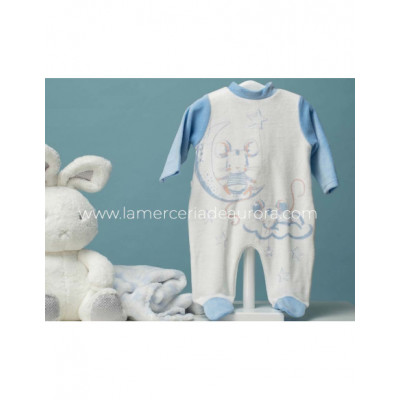 Pelele bebé tundosado Ratoncitos y luna de Don Algodón