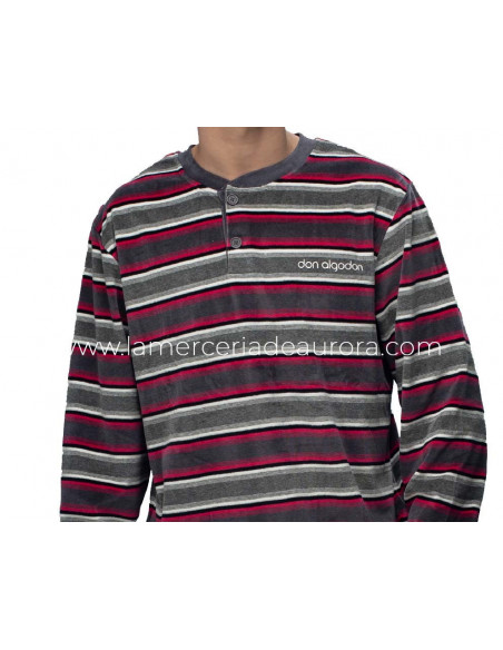 Pijama largo de invierno hombre 20302 de Don Algodón