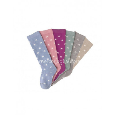 Calcetín alto algodón infantil Estrellas 423 de...