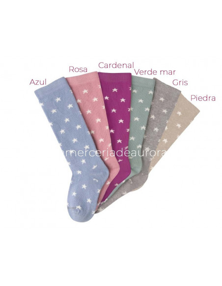 Calcetín alto algodón infantil Estrellas 423 de Carlomagno - varios colores