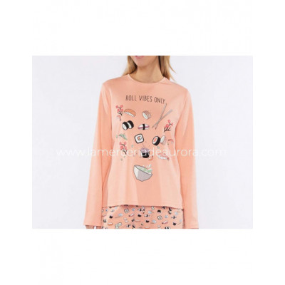 Pijama largo de mujer 210100 de Muydemi 2