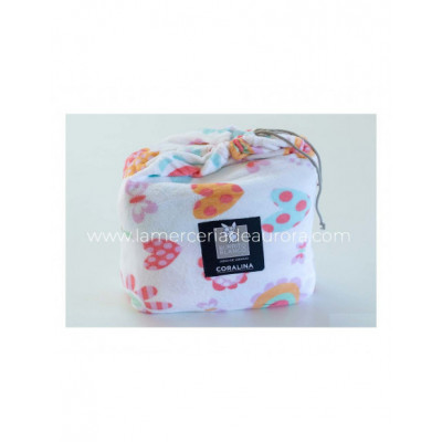 Sábanas invierno coralina infantil Flowers de Burrito Blanco 2