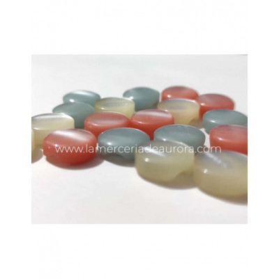 Botón nacarina liso (12mm) - varios colores