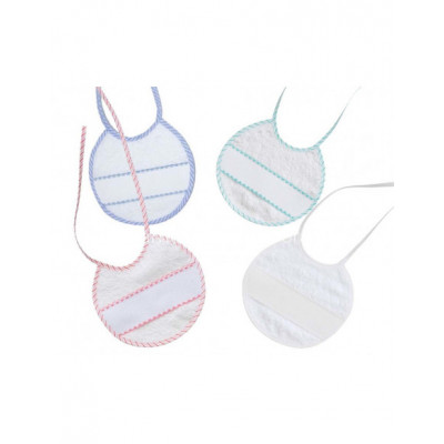 Babero redondo rizo r/n para bordar de Interbaby - varios...