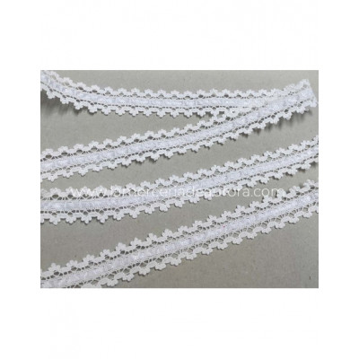 Entredós perlé con pasacintas (2,6cms) Coronas