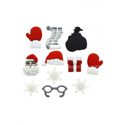 Botones decorativos Waiting for Santa (10 piezas) de...