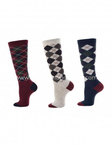 Calcetín alto algodón Rombos 437 de Carlomagno...