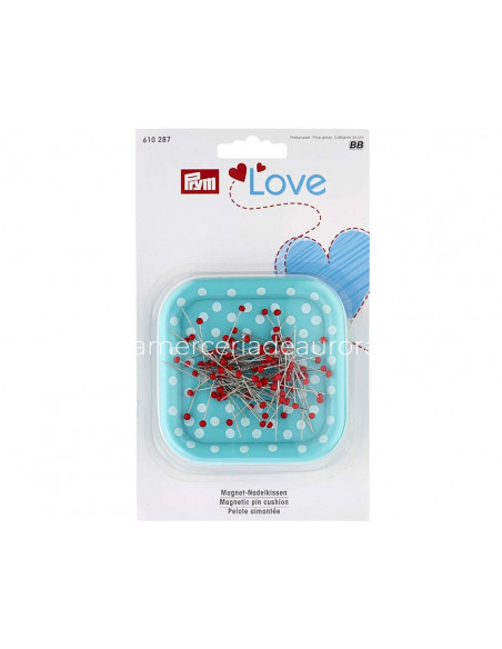 Alfiletero imantado + alfileres cabeza vidrio 610 287 de Prym Love