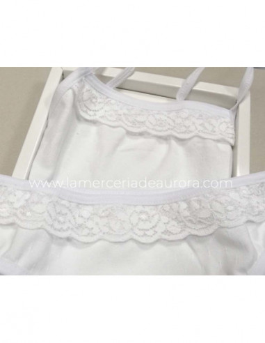 Conjunto Comunión niña Puntos (espalda baja) de...