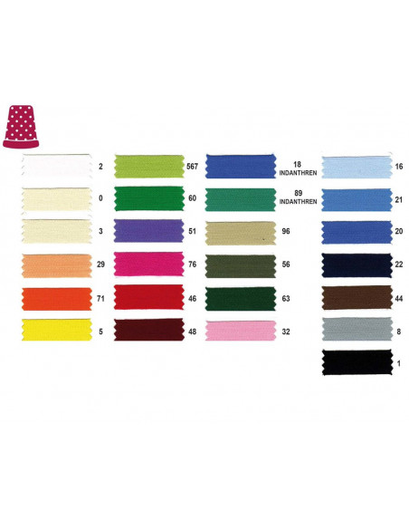 Cinta algodón 14mm (rollo 20 metros) de Manubens - varios colores