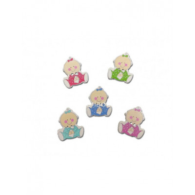 Botones madera Bebé - varios colores