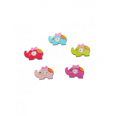 Botones madera Elefanta - varios colores