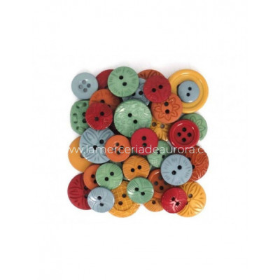 Botones Color Me Country (49 unidades) de Dress It Up