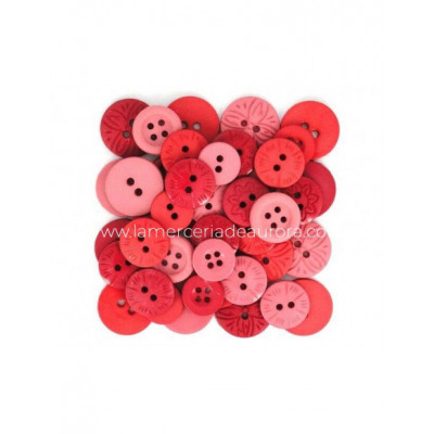 Botones Color Me Berry (46 piezas) de Dress It Up