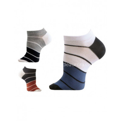 Calcetín invisible algodón fantasía rayas 6016 de Le...