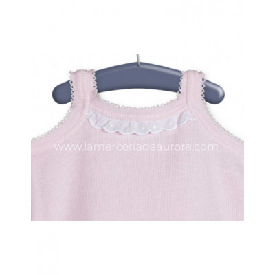 Body bebé niña tirantes puntilla 1678 de Calamaro 2