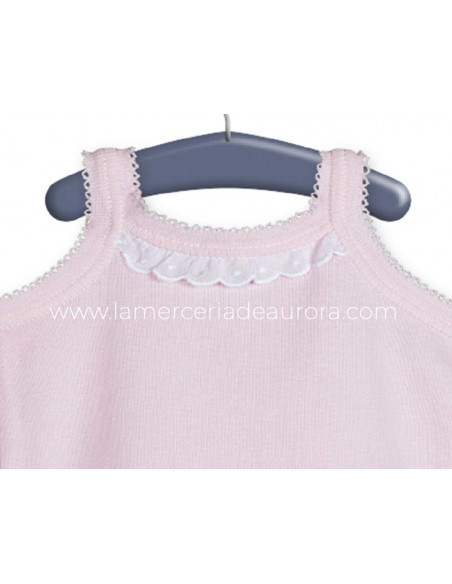 Body bebé niña tirantes puntilla 1678 de Calamaro - varios colores