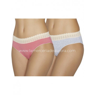 Braga midi fantasía coral y gris (pack 2 uds) 19102 de...