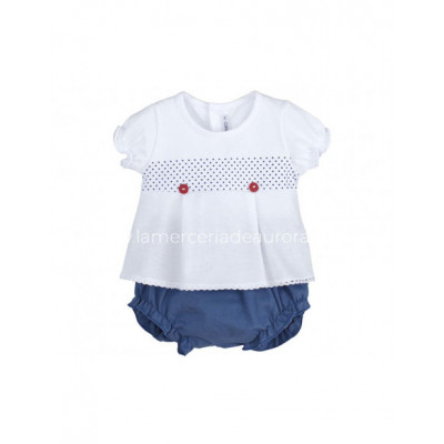 Conjunto pololo bebé niña verano Leyte de Calamaro