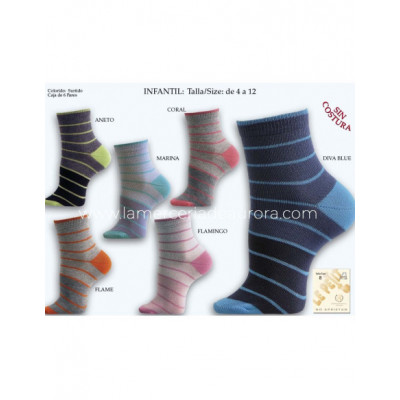 Calcetín algodón fantasía rayas 209 de Le petit - varios... 2