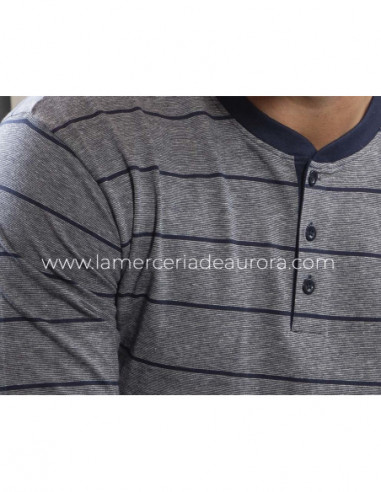 Pijama largo entretiempo para hombre 5647 de...