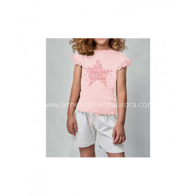 Pijama corto verano para niña You are a star de Tobogán