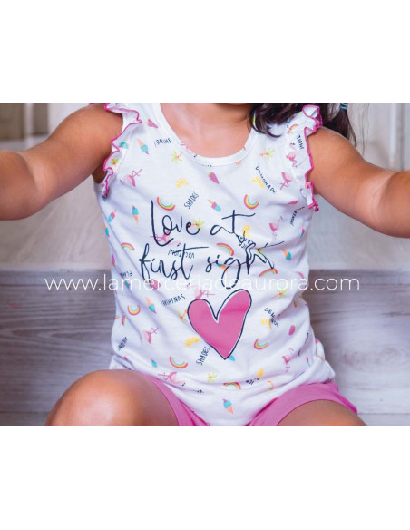 Pijama corto verano niña-juvenil 4011 de Muslher