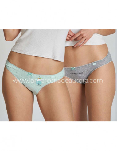 Braga bikini mujer algodón 4235/2-6 (pack 2 uds) de Kehat