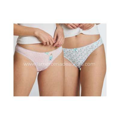 Braga bikini mujer algodón 4235/2-2 (pack 2 uds) de Kehat