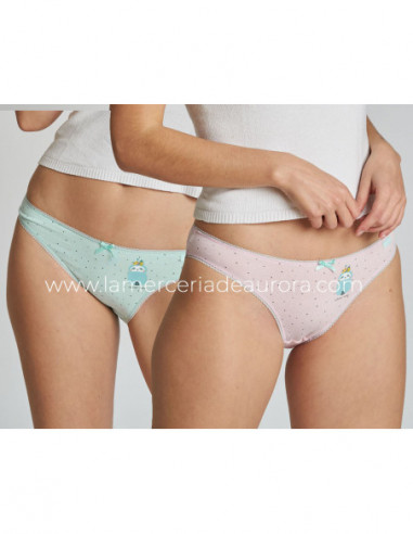 Braga bikini mujer algodón 4235/2-1 (pack 2 uds) de Kehat