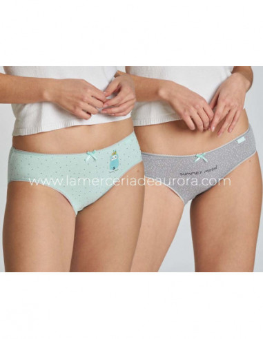 Braga midi mujer algodón 4245/2-6 (pack 2 uds) de Kehat