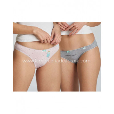 Braga bikini mujer algodón 4235/2-3 (pack 2 uds) de Kehat