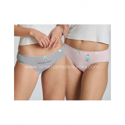 Braga midi mujer algodón 4245/2-3 (pack 2 uds) de Kehat