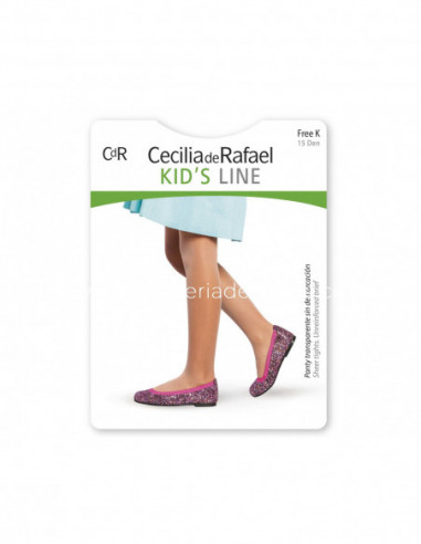 Panty transparente sin demarcación niña 15 DEN...