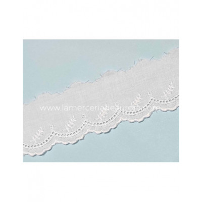 Puntilla batista bordada (4 cms) Ramas