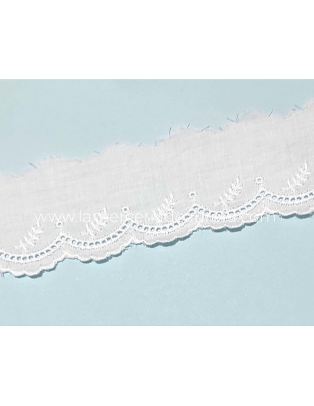 Puntilla batista bordada (4 cms) Ramas