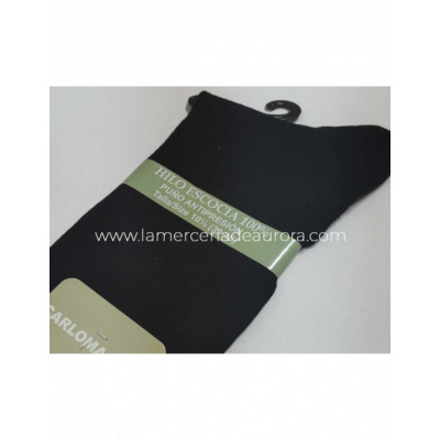 Calcetín caballero liso hilo Escocia 122 de Carlomagno 2