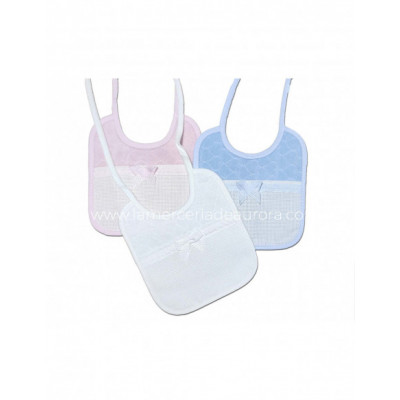 Babero lencero terciopelo para bordar Corazones de Marbet...