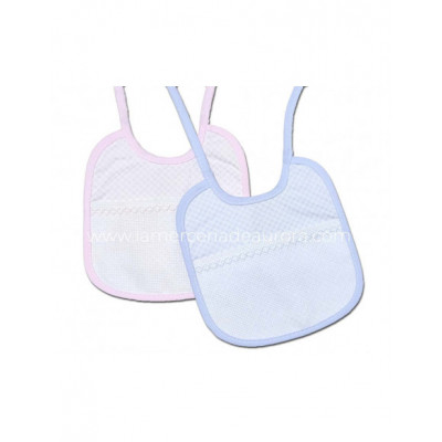 Babero lencero para bordar Cuadritos de Marbet - varios...