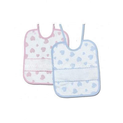 Babero de punto para bordar Corazones de Lecco - varios...