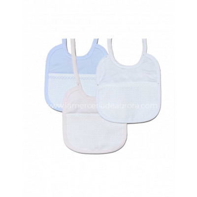 Babero lencero para bordar piqué de Marbet - varios colores