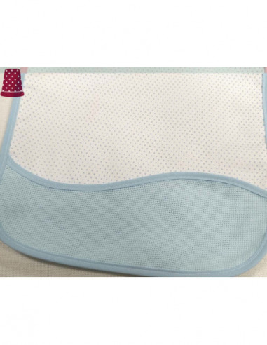 Babero piqué para bordar Topitos de Lecco -...