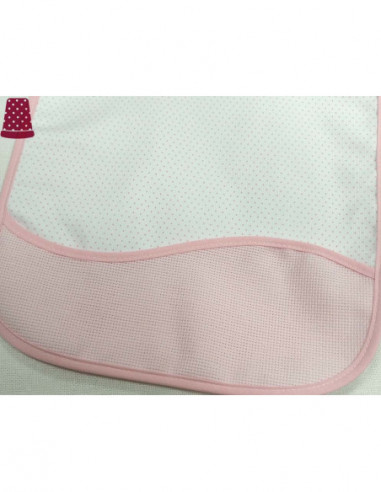 Babero piqué para bordar Topitos de Lecco -...