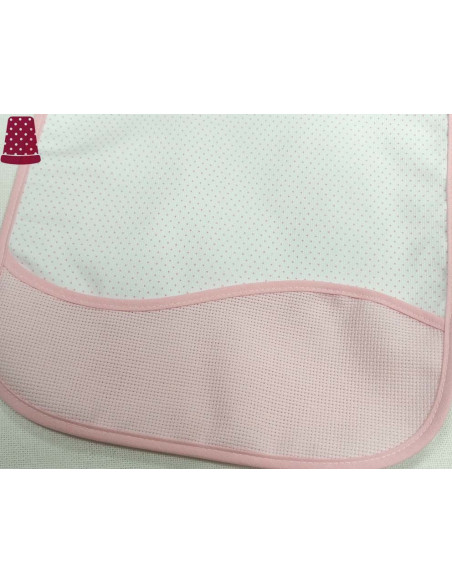 Babero piqué para bordar Topitos de Lecco - varios colores