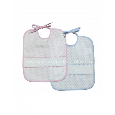 Babero de piqué para bordar Flechitas de Lecco - varios...