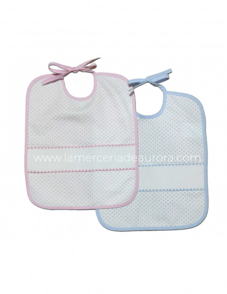 Babero de piqué para bordar Flechitas de Lecco - varios colores